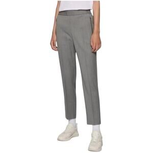 NWOT Boss Hugo Boss Telana Gray Pinstripe Virgin Wool Blend Pull-On Pants US 4
